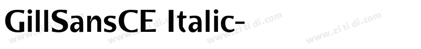 GillSansCE Italic字体转换